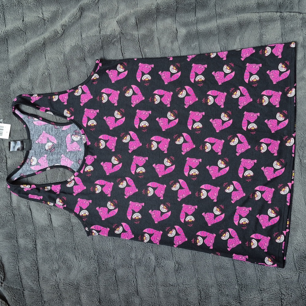 Cheshire Cat From Alice In Wonderland Printed Tank Top Size Large New With Tags - Picture 9 of 10